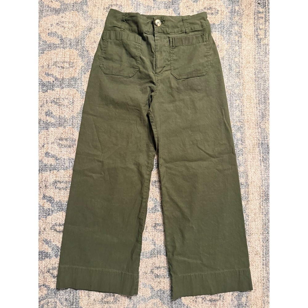 Maeve Colette Twill Crop Wide-Leg Pants Size 28 Great Condition
